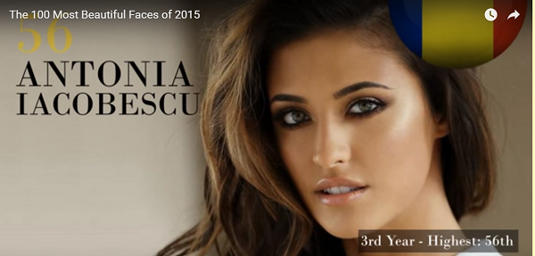 世界で最も美しい顔56位Antonia Iacobescu│The 100 Most Beautiful Faces of 2015