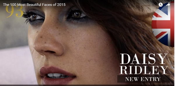 世界で最も美しい顔93位デイジー・リドリー│The 100 Most Beautiful Faces of 2015