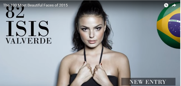 世界で最も美しい顔8２位isis　valverde│The 100 Most Beautiful Faces of 2015