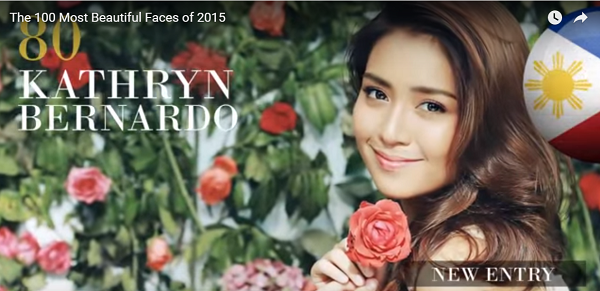 世界で最も美しい顔80位Kathryn Bernardo│The 100 Most Beautiful Faces of 2015
