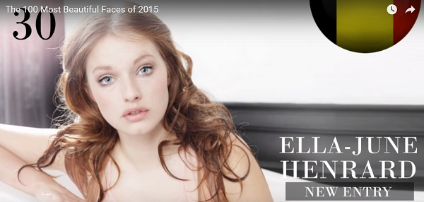 世界で最も美しい顔30位ella june henrard│The 100 Most Beautiful Faces of 2015