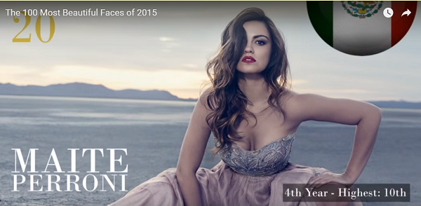 世界で最も美しい顔20位メイト・ペローニMaite Perroni│The 100 Most Beautiful Faces of 2015