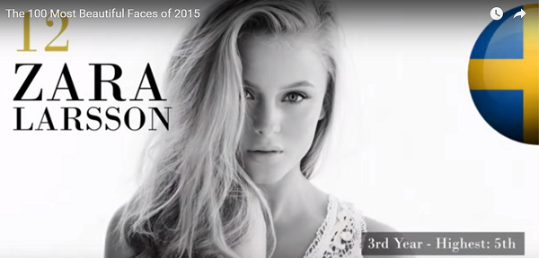 世界で最も美しい顔12位ザラ・ラーソンZara Larsson│The 100 Most Beautiful Faces of 2015