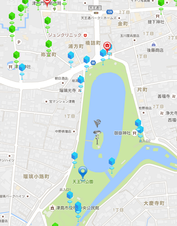 【ポケモンGO】天王川公園で出現するポケモン一覧と巣｜ミニリュウ