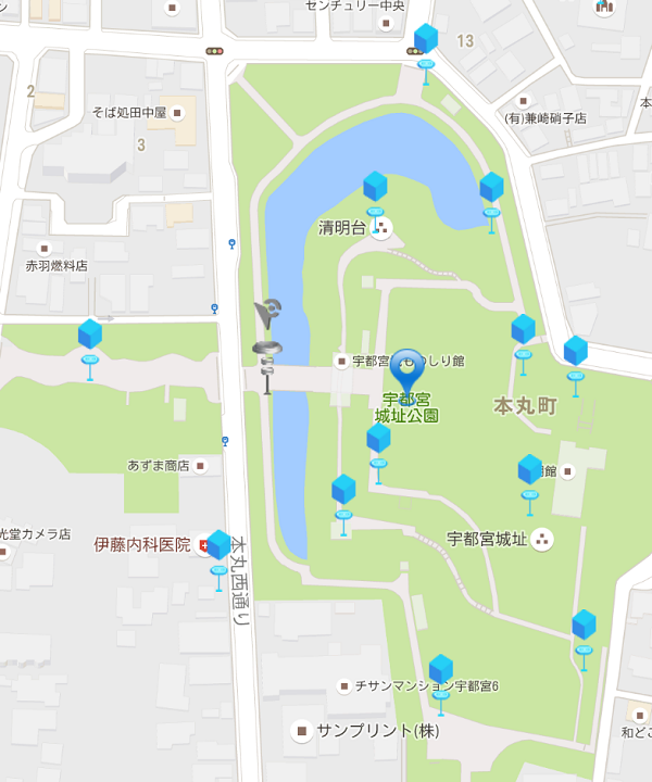 ポケモンgo 宇都宮城址公園で出現するポケモンの巣やポケストップ イーブイ 上條晴行 Com Lineオープンチャット